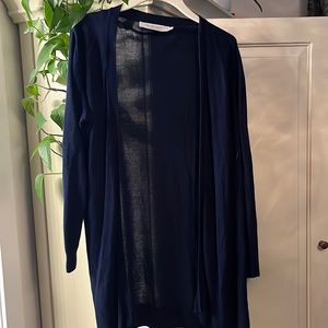 Simons navy blue long cardigan
